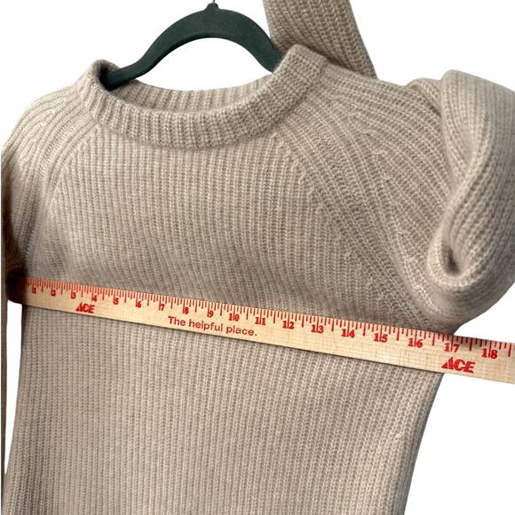 NWT! Jenni Kayne XS Iconic 100% CASHMERE Fisherman Sweater $425 Oatmeal Neutral - Picture 11 of 14